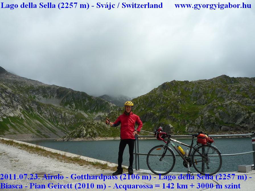 Lago della Sella Scimfuss Passo san Gottardo , Gotthardpass Alps Alpok Alpen bicycle tour / bringatúra -  Györgyi Gábor 2011