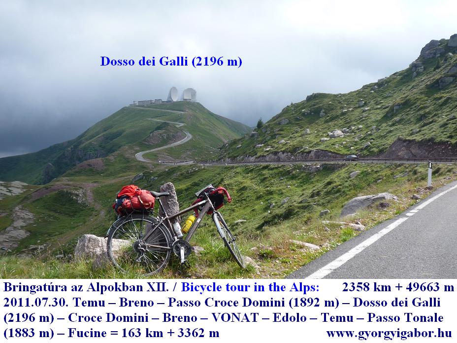 Györgyi Gábor : bringatúra / bicycle tour / fahrradtour : Dosso dei Galli (2196 m) 