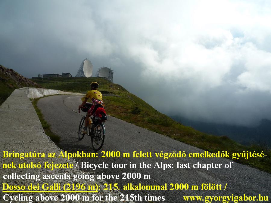 Györgyi Gábor : bringatúra / bicycle tour / fahrradtour : Dosso dei Galli (2196 m) 