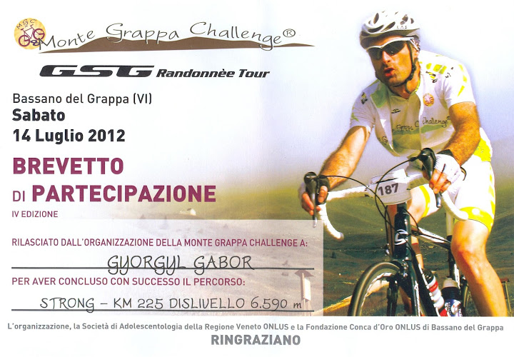 Gyrgyi Gbor :  Monte Grappa challenge 